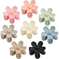 8PCS Flower Claw Clips, Hair Claw Clips for Thick Hair, Matte Non Slip Hair Clips Strong Hold for Women Girls, Large Cute Hai