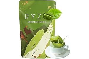 GYINSOO RY-ZE-Mushroom Matcha Coffee, 30 servings, 6.34oz (Matcha)