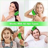 URAQT Hair Brush Boar Bristle Paddle Mint Green Detangle Soft Massage view 6