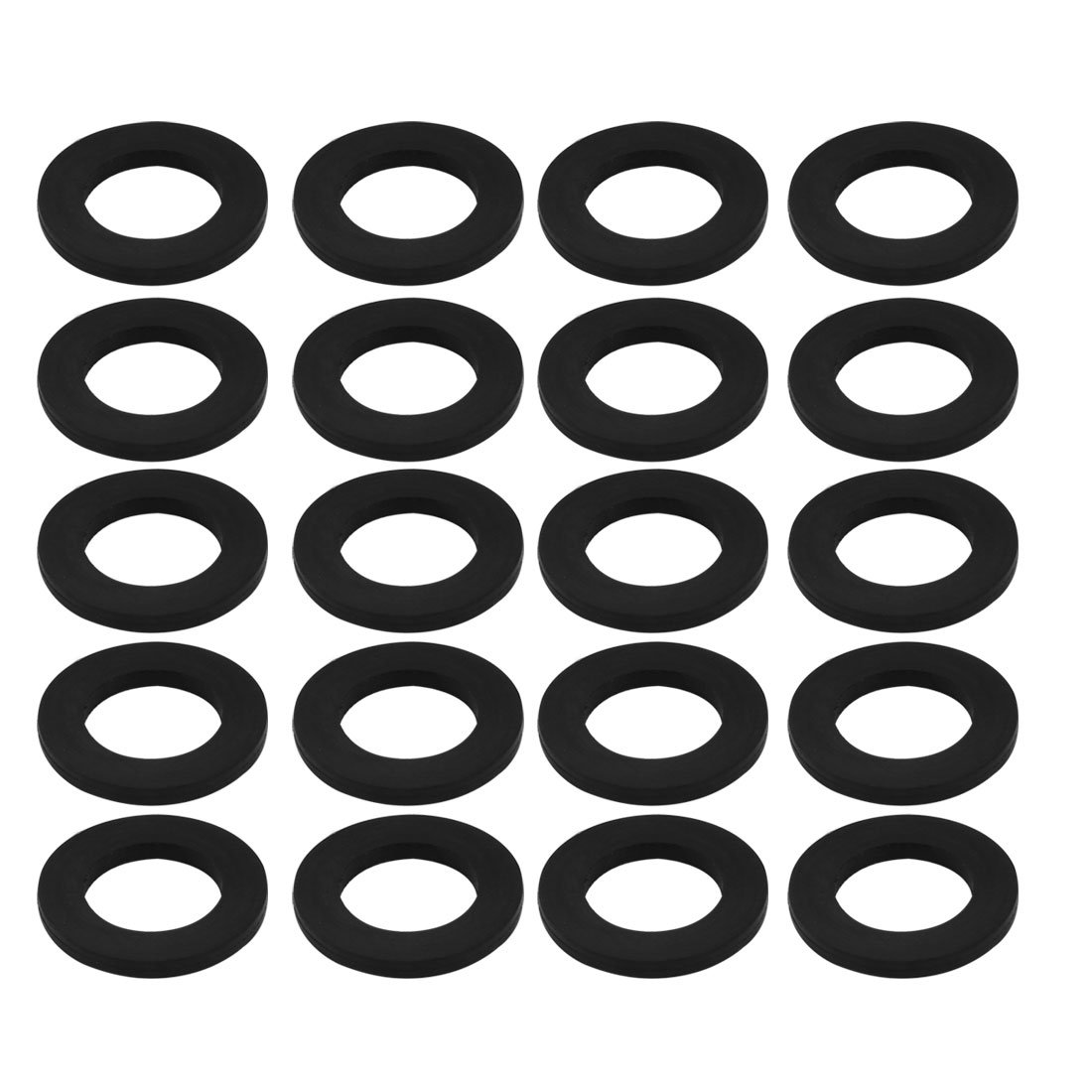 sourcingmap Nitrile Rubber Flat Washers 27mm OD 16mm ID 3mm Thickness for Faucet Pipe Water Hose, Pack of 20