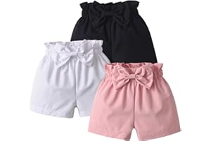 Limuvany Infant Baby Girl Summer Shorts Toddler Casual Summer Loose Shorts 3 Pack
