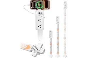 Blueera Electrical Outlet Extender Features USB-C, 2 USB-A, 2 AC Outlets, Access Hard-to-Reach