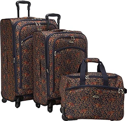 American Flyer Budapest 3-Piece Spinner Luggage Set EXCLUSIVE (Metallic Blue)