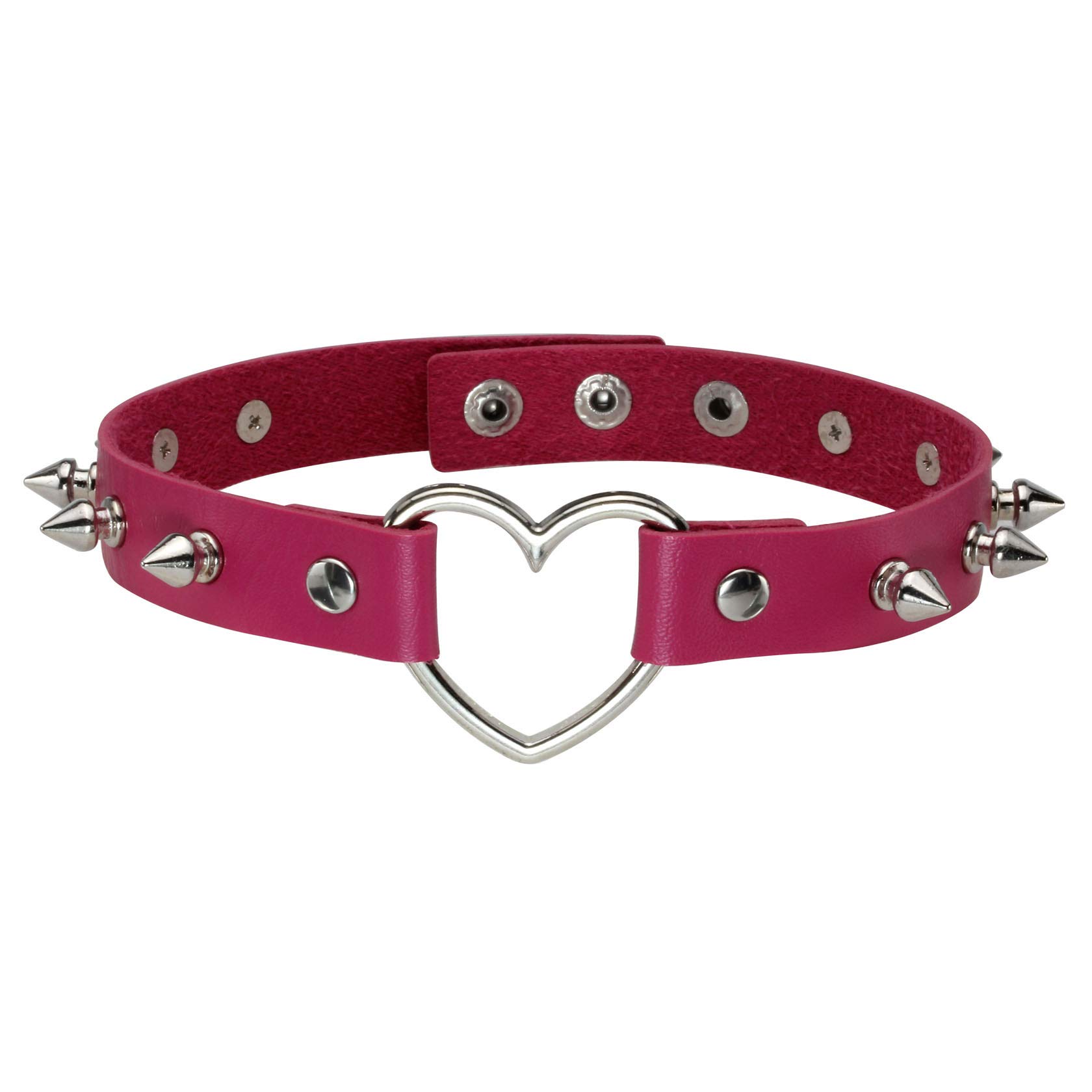 JJDreams Adjustable Goth Rivet Choker for Women Men Punk Leather Necklace Collar