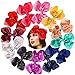 CÉLLOT Oversize Bows for Girls,Glitter Sparkle Flip Sequins 8 inch Big Hair Bows Alligator Clips for Baby Girls Toddlers Kids and Teens,Pack of 12