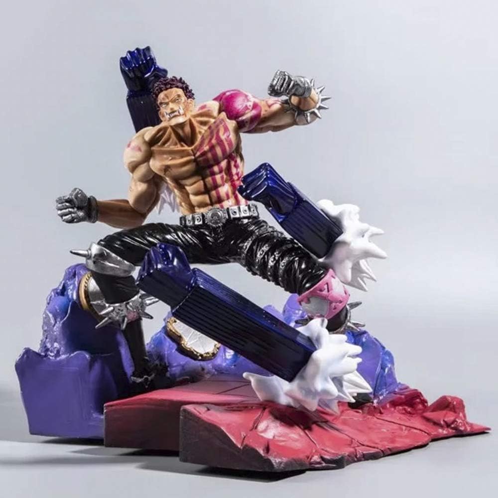 Amazon Com Qal One Piece Anime Action Figure Big Mom Pirates Charlotte Katakuri Vs Luffy Statue Pvc Doll Model Kids Toys Gift 27cm Home Kitchen