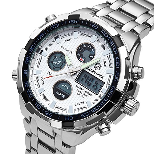 Tamlee luxury full steel analog digital watches for men…