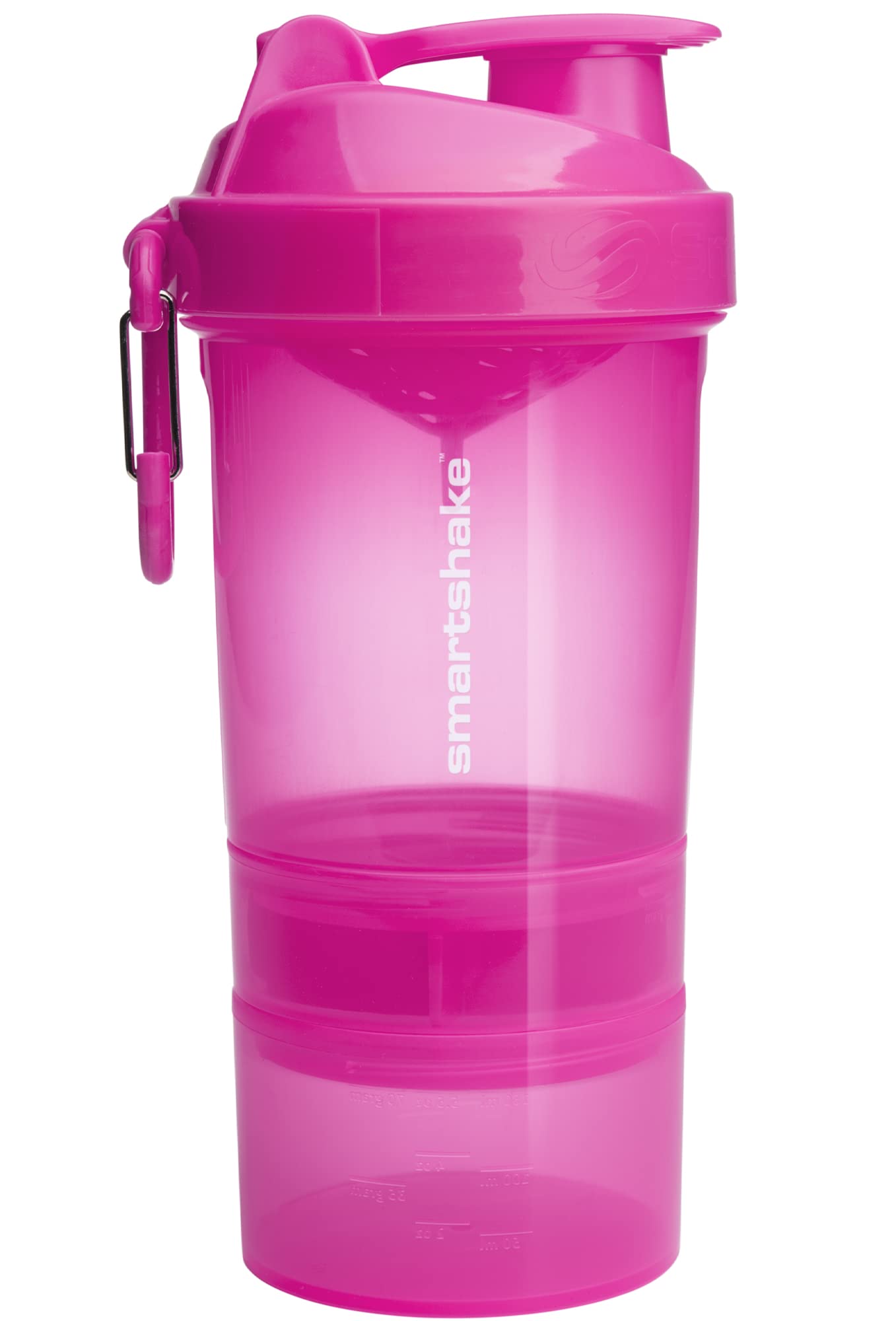 Smartshake Original 2GO Shaker Cup with 600 ml Capacity, Neon Pink