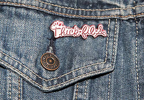 THICK-FIL-A Enamel Pin | Enamel Pins for Backpacks, Hat pins, Meme Pins, Cool Pins, Cute Pins, Button Pins (Red text)
