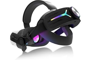 Orzero Upgraded 12000mah Battery Head Strap Compatible for Quest 3S, 9V 2A PD Fast Charging Extended Gaming Time with RGB Light Exclusively Designed Accessories for Quest 3s - Black