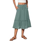 Witsmile High Waist Tiered Skirts for Women Flowy Skirts for Women Long Length with Pockets 2026 Fashion Trendy