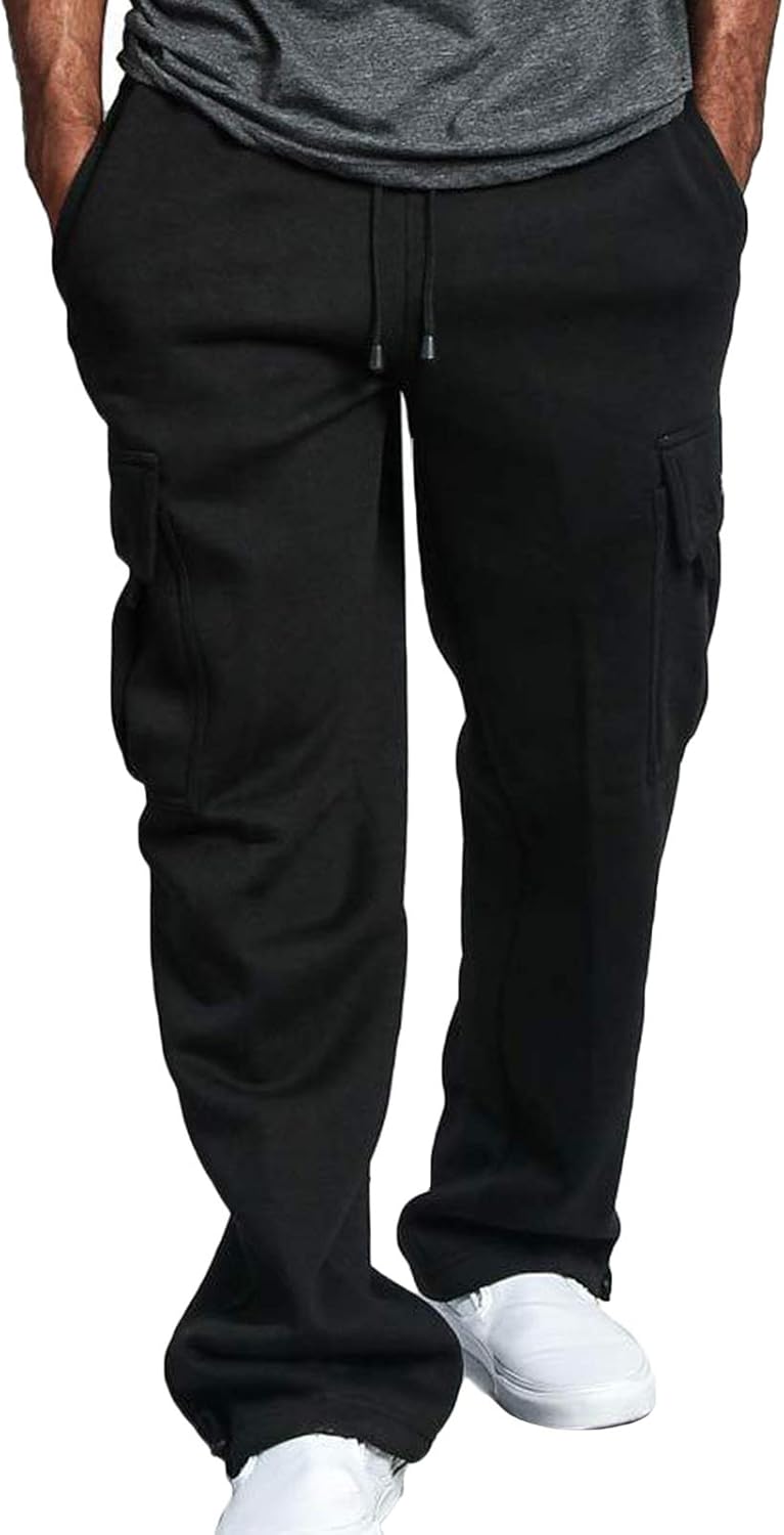 Men�s Loose Casual Cargo Sweatpants Plus Size Heavy Weight Men�s Loose Casual Cargo Sweatpants Plus Size Heavy Weight