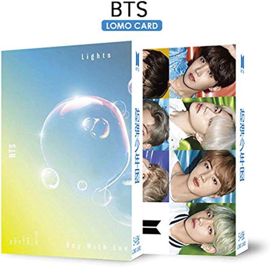 BTS Lomo Card 54Pcs Member V JIN SUGA RM J-HOPE JIMIN JUNG KOOK Photo Postcard Box (Gradient back)
