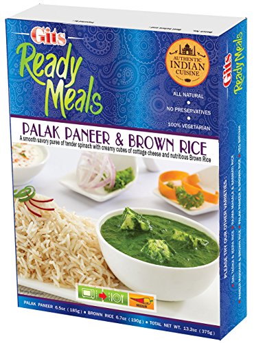 Gits Ready Meals Palak Paneer & Brown Rice, 13.20 oz - Thumbnail 4