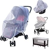 South to East Breathable Mosquito Net for Stroller with Drawstring, White | Baby Bug Netting with Storage Bag, Portable Stroller Mosquito Nets for Car Seat, Bassinet, Cradle, Travel ＆ Outing Essentials