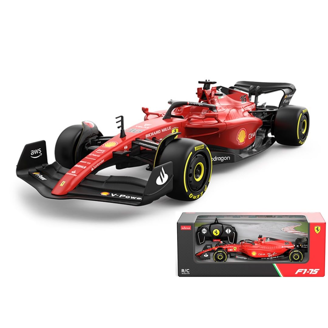 Ferrari F1 F1-75 RC Car (1:18 Scale) - 2022 Formula 1 remote control car Drivers - Charles LeClerc + Carlos Sainz Drive To Survive — image 1