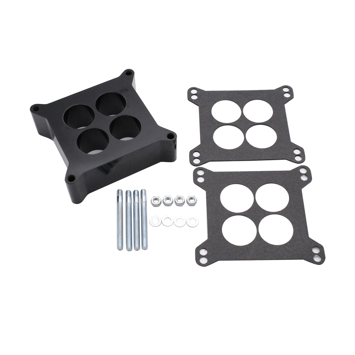 Photo 1 of 2" Ported Phenolic Carburetor Spacer 2" Open Phenolic Carburetor Spacer 4bbl SBC BBC BB Compatible with Holley SB Chevy Ford