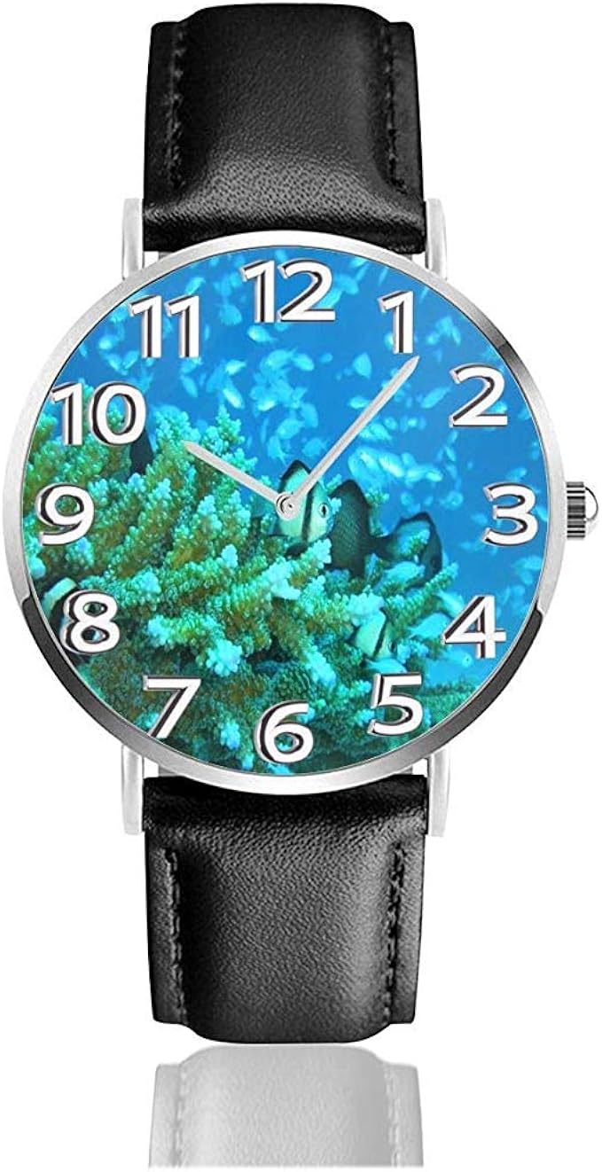Ocean Undersea World Watches Pu Leather Wrist Watch Quartz Watch