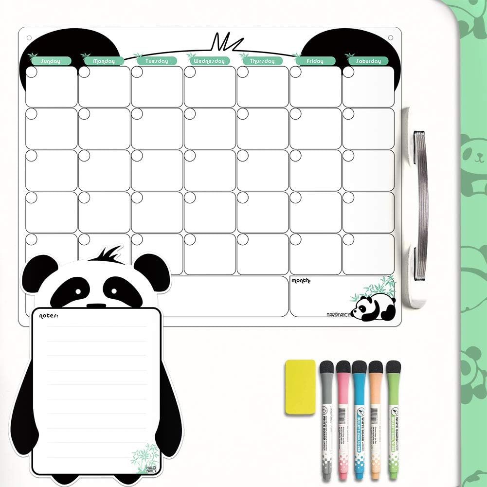 MagFancy Panda Calendar for Refrigerator Stain