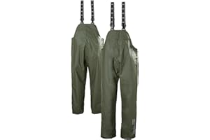 Helly-Hansen Mandal Waterproof Bib Overalls - Waterproof Men's Rain Gear - Fishing Pants for Men - PVC-Coated Work Overalls