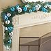 Pre-Lit Blue And Silver Ornament Ball Garland
