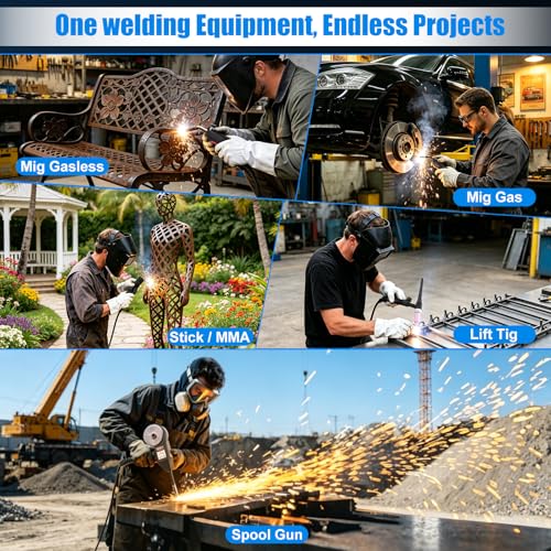 Reboot MIG Welder 5 in 1 200A Synergistic - MIG MAG with/without Gas, Lift TIG, MMA, Points - Aluminium Welding - 240V Portable for DIY Workshop - RBM2000G