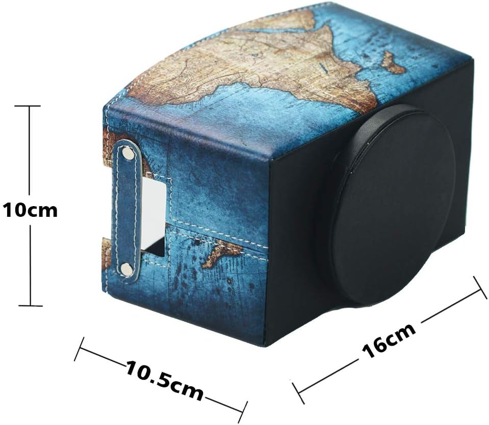 Nightstand Storage Desk Accessories Lizimandu Designs Tv Remote Control Holder Pu Leather Caddy Bedside Organizer Office Supplies Rotating Base Faux Leather Multiple Compartments Vintage Map Home Kitchen Magazine Holders