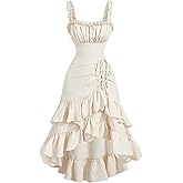 SOLY HUX Women's Layered Ruffle Hem Dress Sleeveless Ruched Asymmetrical Long Party Dresses