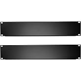 ChaosssCo 2U Blank Rack Panel for 19&rdquo; rackmount Enclosure and Network Cabinets (Black, 2 Pack)
