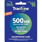 TracFone Smartphone Only Plan - 30 Days / 200 Minutes / 500 Text / 200MB Data