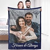 Ships Next Day, Custom Sherpa Fleece Blanket with Photos Text Soft Warm Custom Blanket Personalized Couples Gifts for Boyfriend Girlfriend Customized Picture Blanket Gifts for Christmas Valentines Day