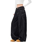 Lafaguw Baggy Jeans for Woman Men High Waisted Barrel Leg Jeans Casual Loose Denim Pants Streetwear Clothes