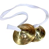 eSplanade - Brass Tibetan Tingsha Manjeera Clash Cymbals or Hand Cymbals - Traditional Instrument for Indian Music &amp; Tibetan Prayer