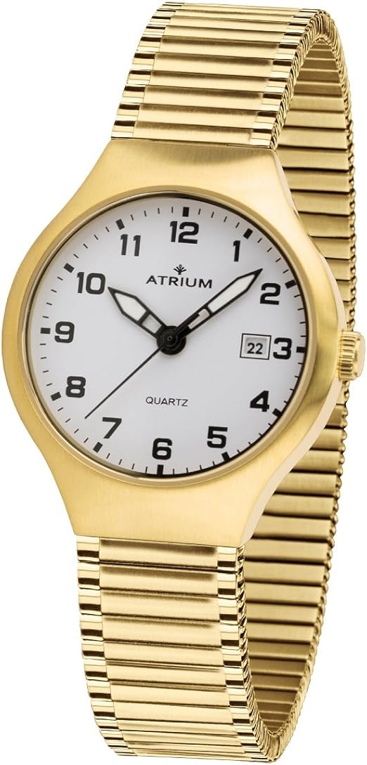Atrium Women’s Expandable Stretch Bracelet Watch with Date and Luminous