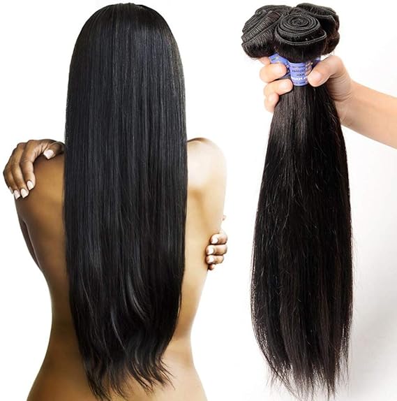 Amazon Com Decj Brazilian Virgin Straight Hair 3 Bundles With