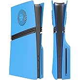 Face Plates Cover Shell with Cooling Vents for PS5 Pro Disc Edition, Matte Faceplates Accessories Compatible with PlayStation 5 Pro Console Protective Replacement Panels (Starlight Blue)