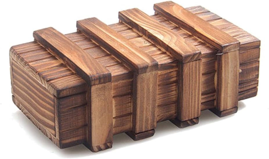 Zernnis Wooden Magic Puzzle Brain Teaser Box Secret Drawer Trick Intelligence Compartment Games style 1