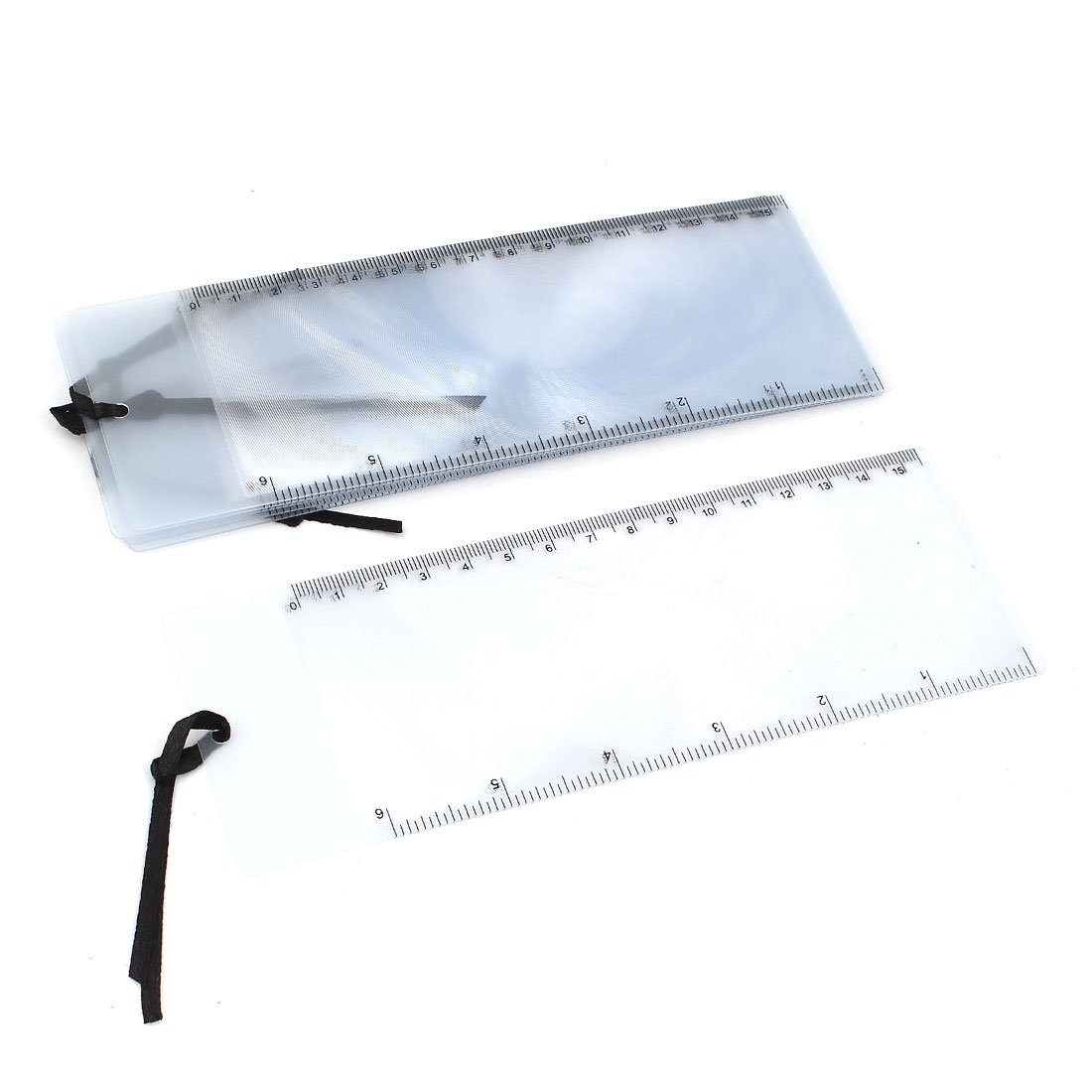sourcing map 6 Pcs Bookmark Ruler Magnifier Fresnel Lens 3X Magnifying Sheet
