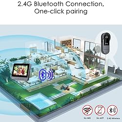 Doorbell Camera Wireless with Monitor for