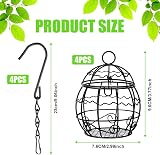 OFFCUP Fat Ball Bird Feeder 4pc Metal Hanging Holder Spherical with 4 Hooks view 2