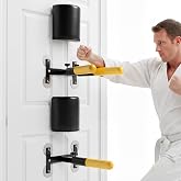 Silipull Wall Mounted Wing Chun Dummy, Wooden Adjustable Portable Martial Arts Kung Fu Training Equipment with Spring Arms for Home Gym, Punching Reflex Practice