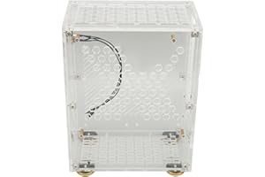 BAFOVY Mini ITX Case, Acrylic Material, 360 Degree Cooling, Micro ITX PC Case with 4.3L Capacity for DIY Computer Build (Tran