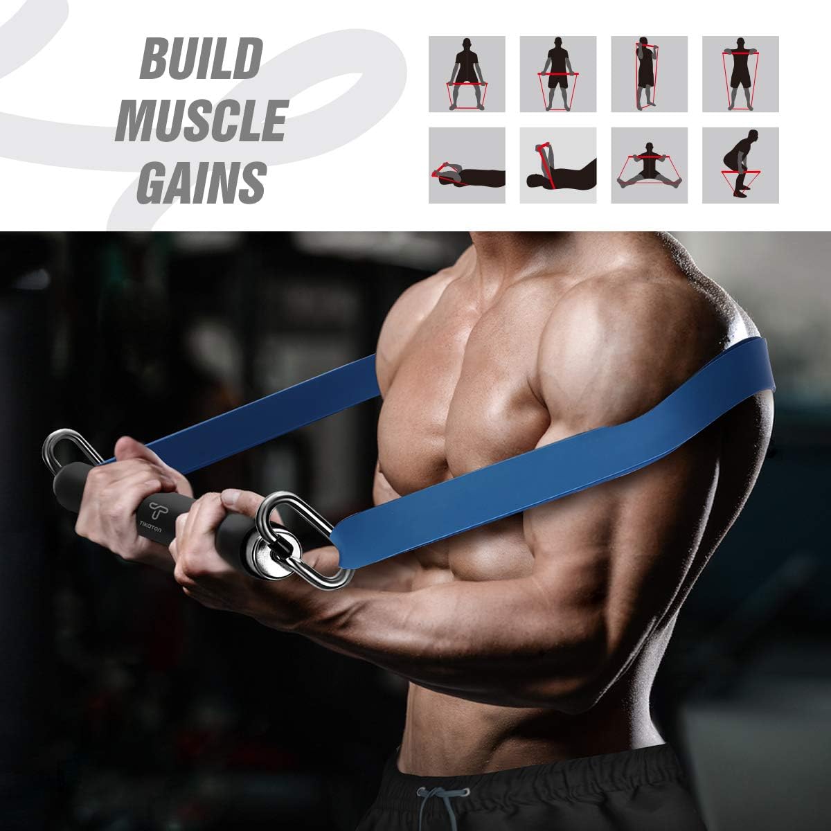 Tikaton Resistance Bar Portable Home Gym, Weightlifting Training Kit, Full Body Workout Equipment, Resistance Band Bar, Ship from US : Sports & Outdoors