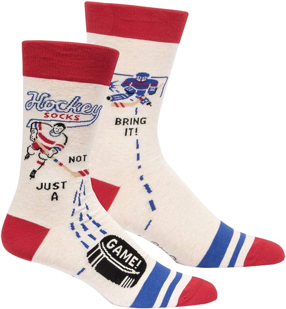 Blue Q Hockey Men's Crew Socks Not Just A Game, Men's