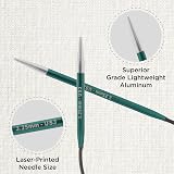 KnitPro Zing Fixed Circular Needles Asymmetrical 10" 3.25mm view 2