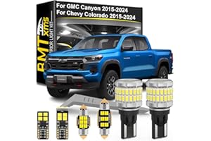 BMT xms LED Interior Light Kit Replacement for GMC Canyon Chevy Colorado 2015-2024 + 921 LED Backup Reverse Light, 6000K Cool