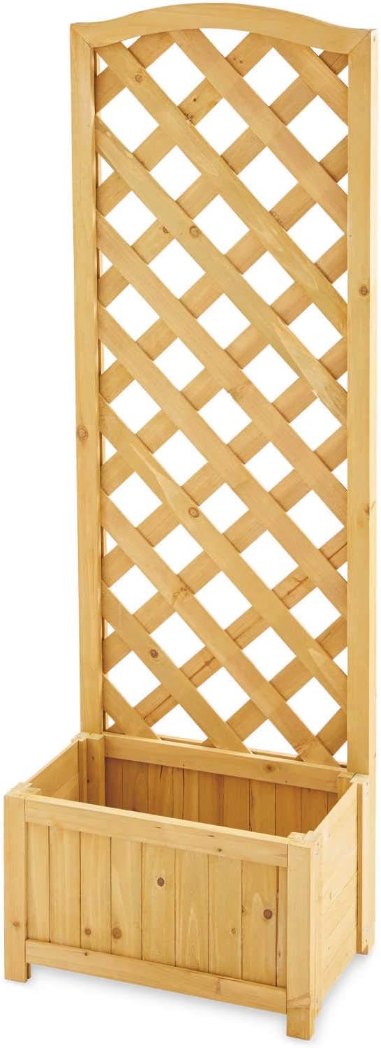 Abaseen Jardín Rectangular Maceta de Madera con celosía para Vines ...