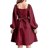 blibean Teen Girls Adjustable Tie Back Dresses Kids Outfits Size 6-15 Years