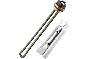 CozyCabin 520900 RV Water Heater Element Kit for Suburban SW4DE SW6DE SW6DEL SW10 SW10DE SW10PE SW12DE SW12DEL Suburban Rv Water Heater Parts, 120V 1440W, Heating Element with Wrench Socket