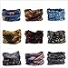 VANCROWN Headwear Wide Headbands Scarf Head Wrap Mask Neck Warmer